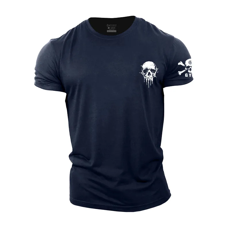 Mini Skull Graphic Men's Cotton T-Shirt
