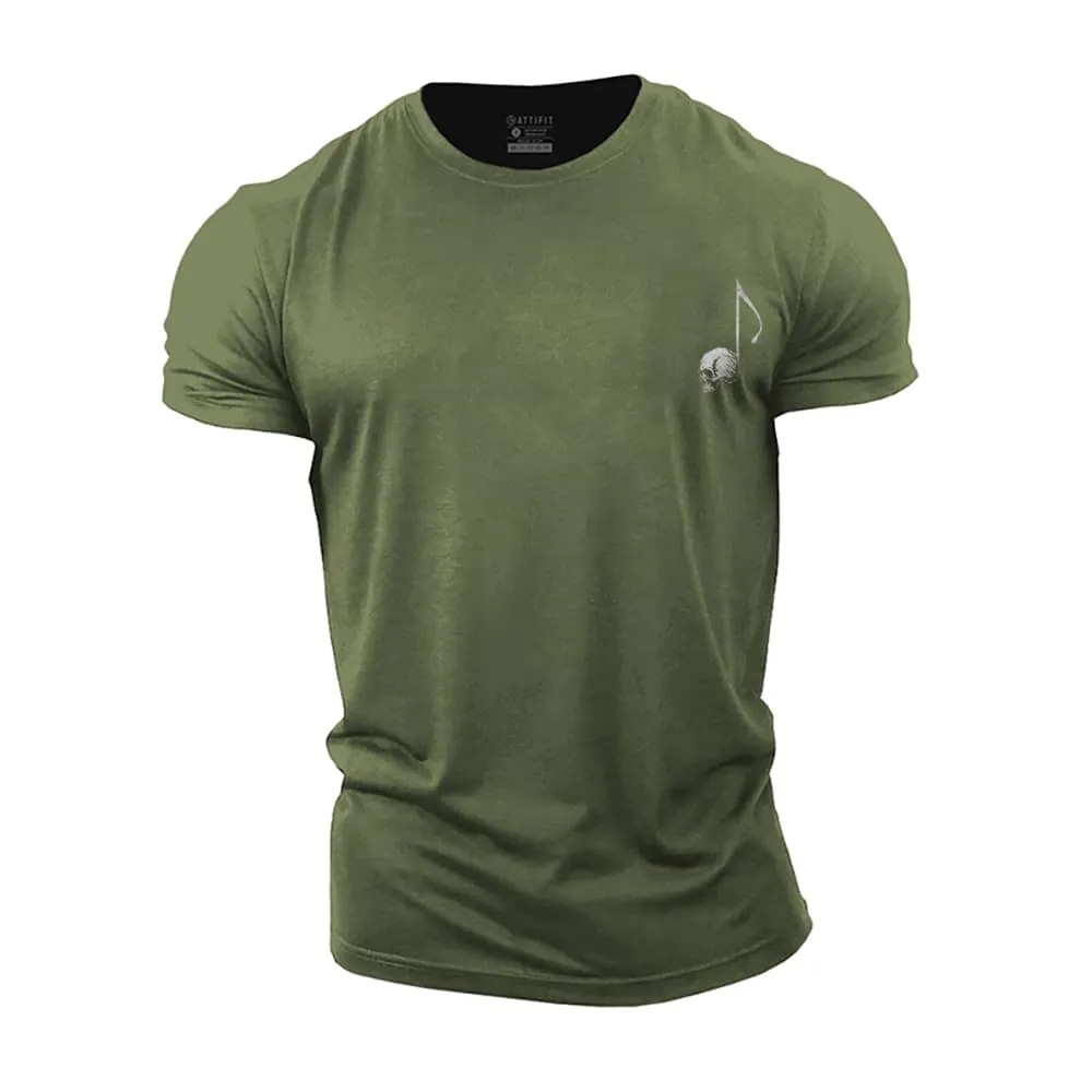 Mini Skull Note Cotton T-Shirt