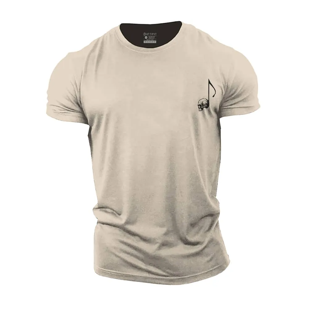 Mini Skull Note Cotton T-Shirt