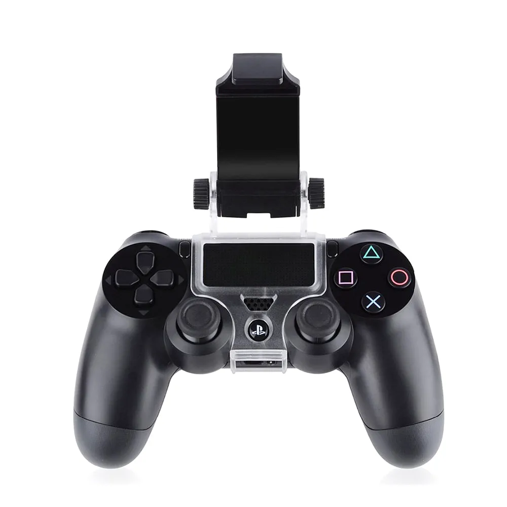 Mobile Phone Gaming Holder Clamp Handle Bracket for PS4 DualShock 4 Game Controller Gamepad Adjustable Clip black