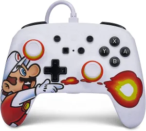 NEW Fireball Mario PowerA Enhanced Wired Controller for Nintendo Switch No Box