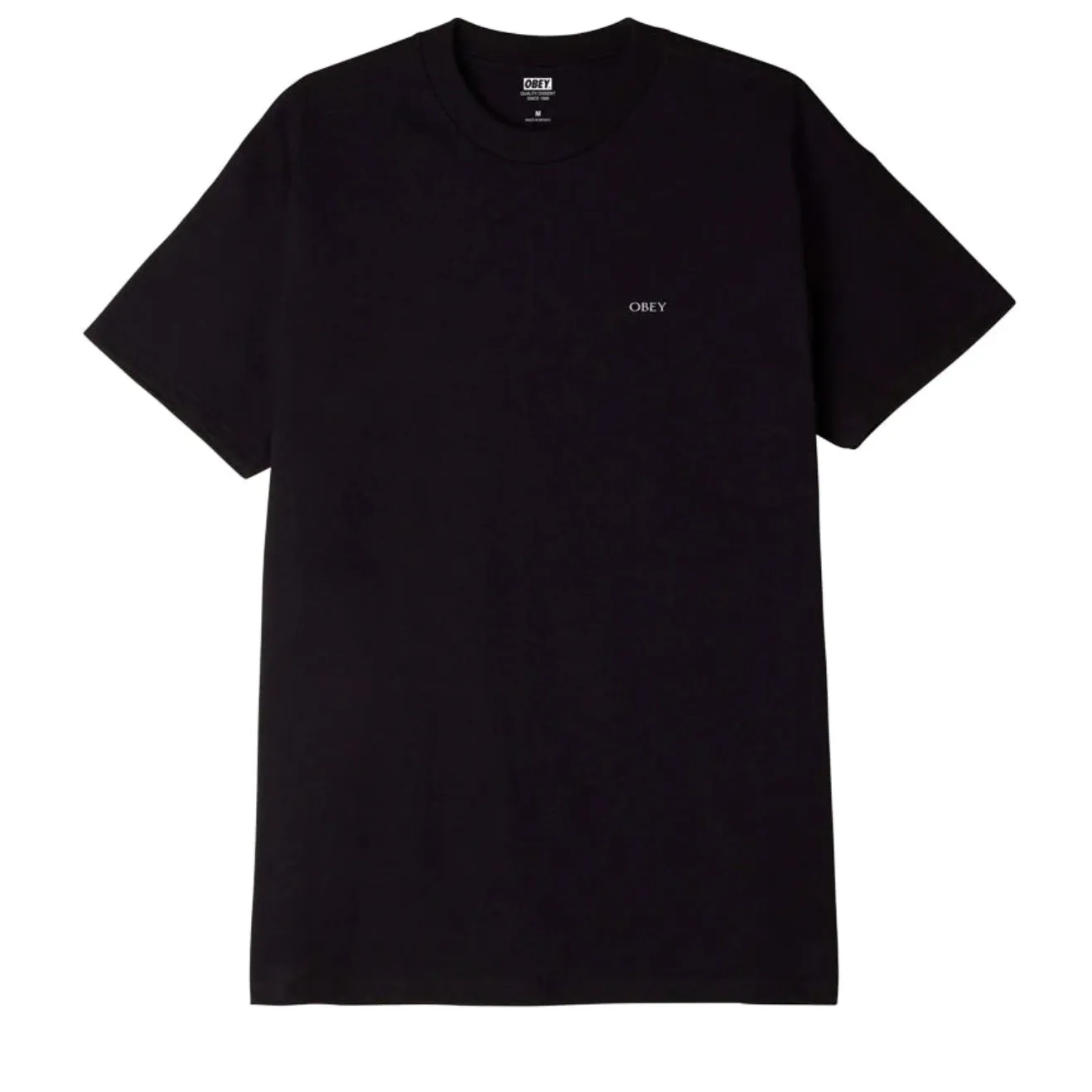 OBEY TORN ICON FACE CLASSIC T-SHIRT BLACK
