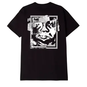 OBEY TORN ICON FACE CLASSIC T-SHIRT BLACK