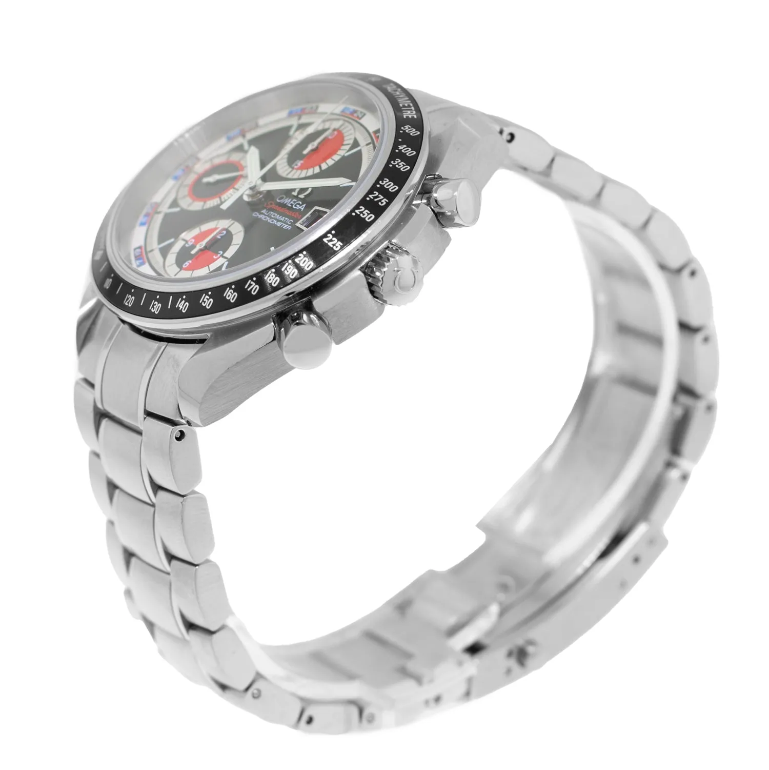 Omega Speedmaster Chronograph 40mm Stainless Steel Black /Red Casino Dial 3210.52.00