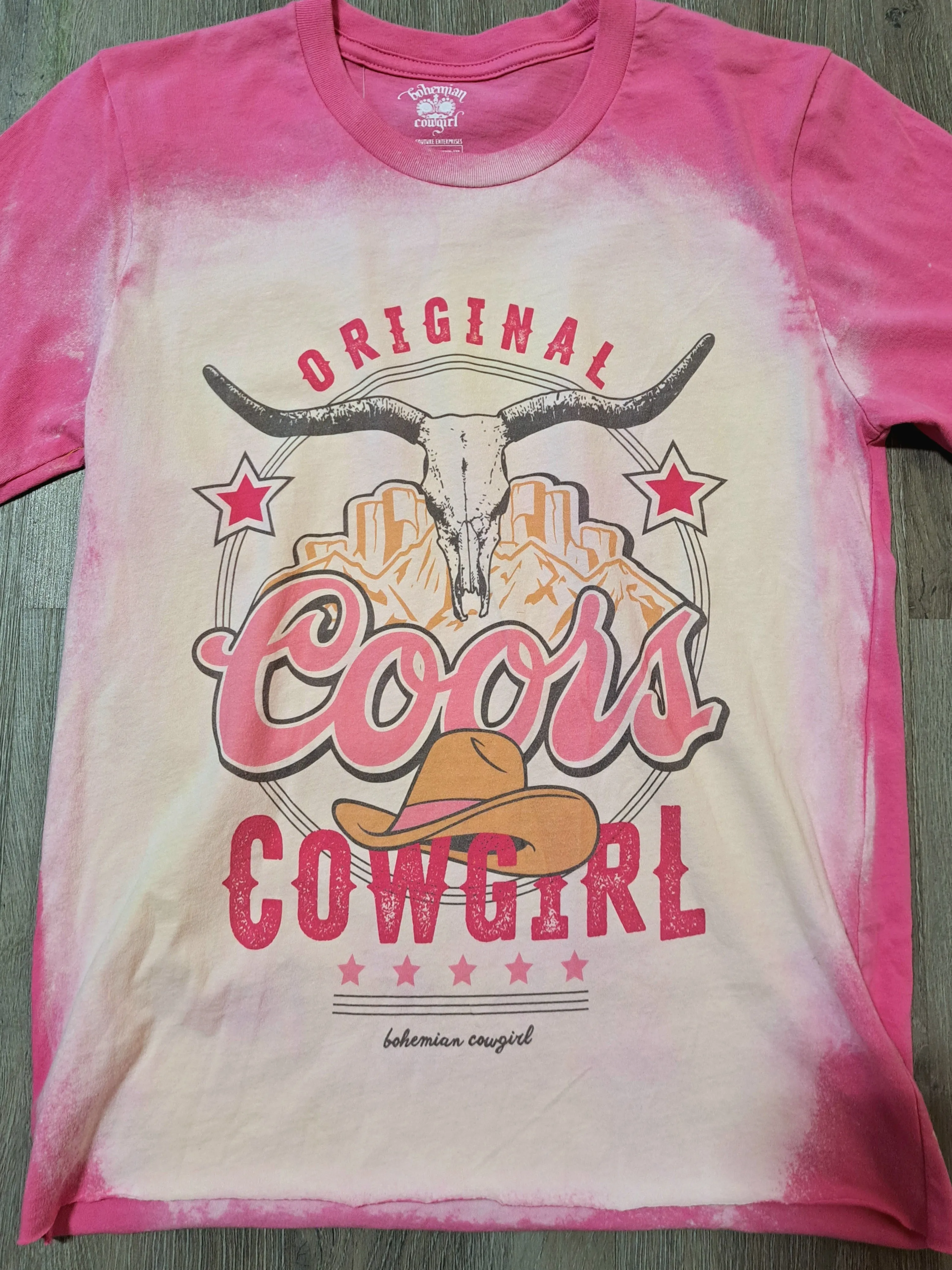 Original Coors Cowgirl Bleached T-Shirt - WS
