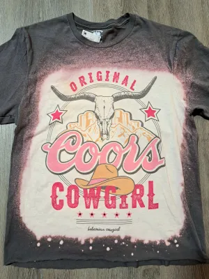 Original Coors Cowgirl Bleached T-Shirt - WS