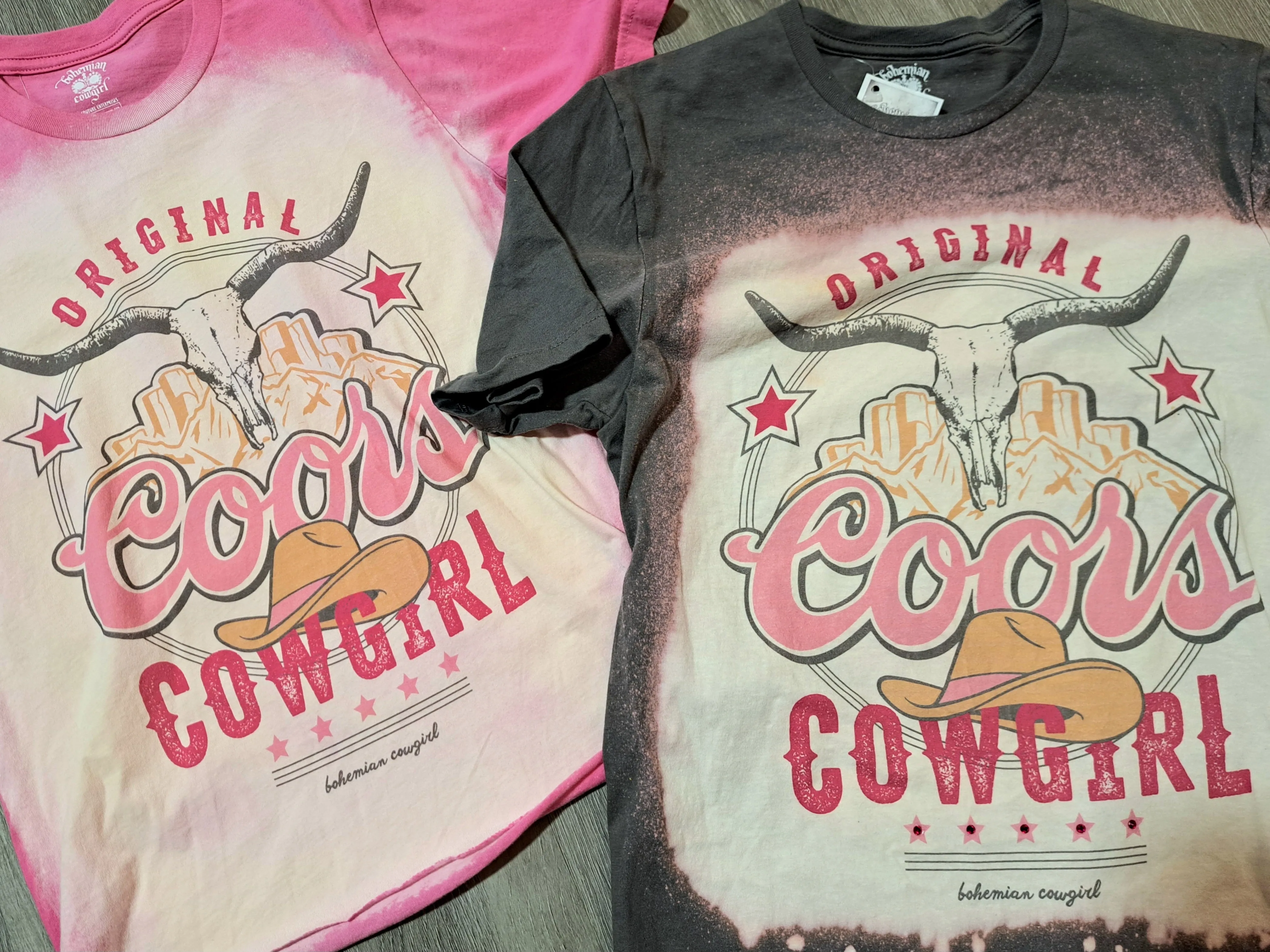 Original Coors Cowgirl Bleached T-Shirt - WS