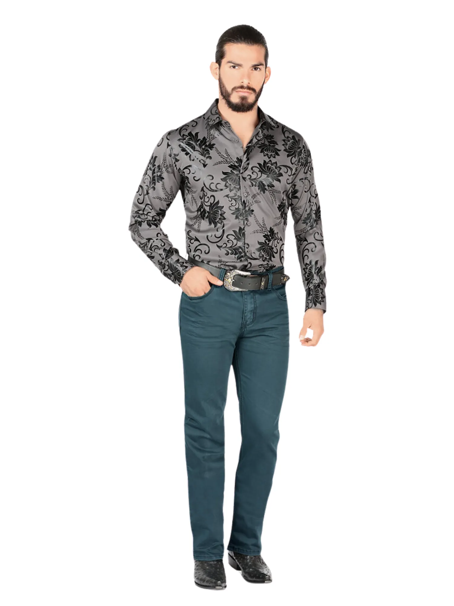 Pantalon Vaquero Stretch Boot Cut para Hombre 'Lamasini' - ID: 2847