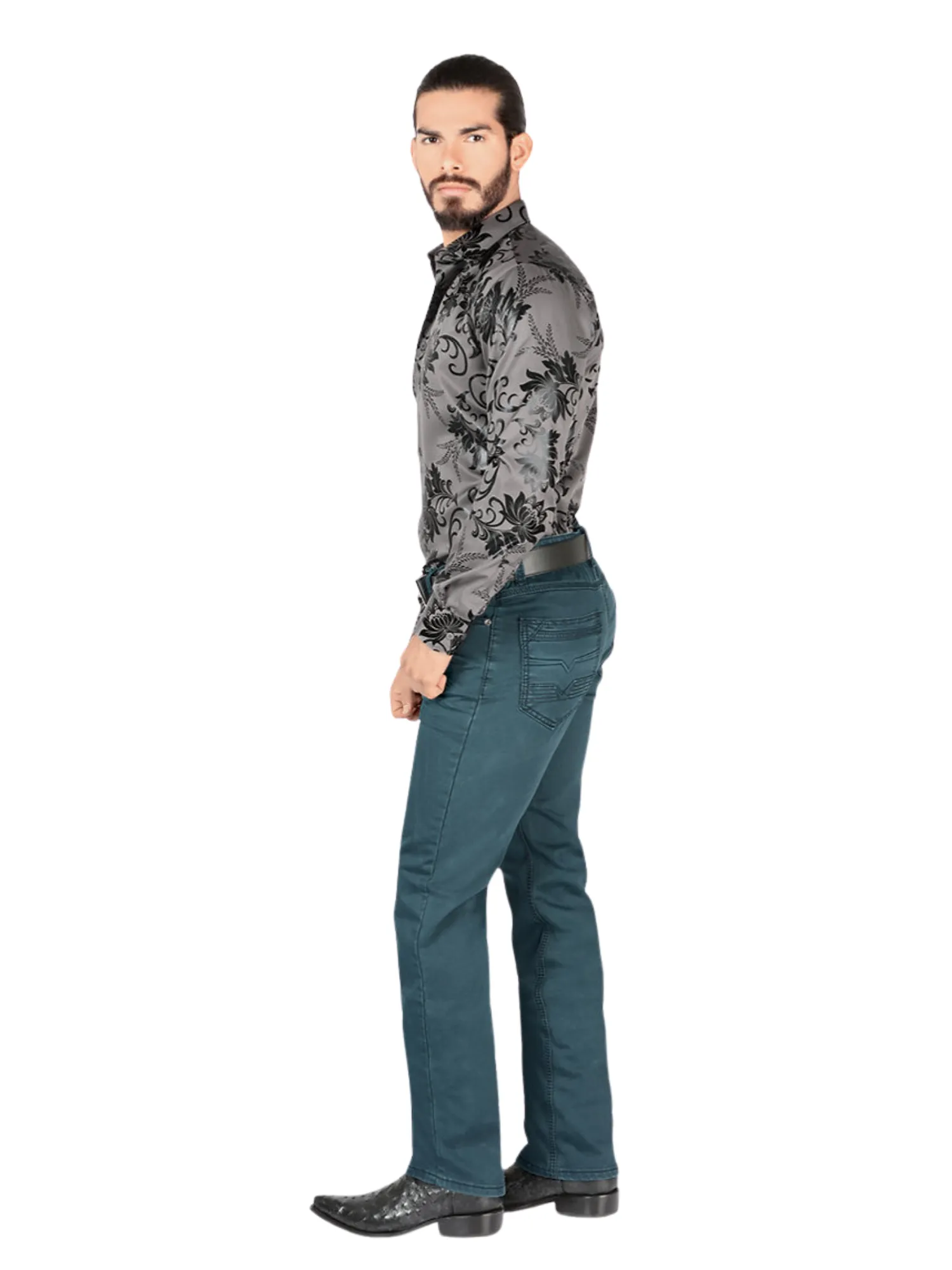 Pantalon Vaquero Stretch Boot Cut para Hombre 'Lamasini' - ID: 2847