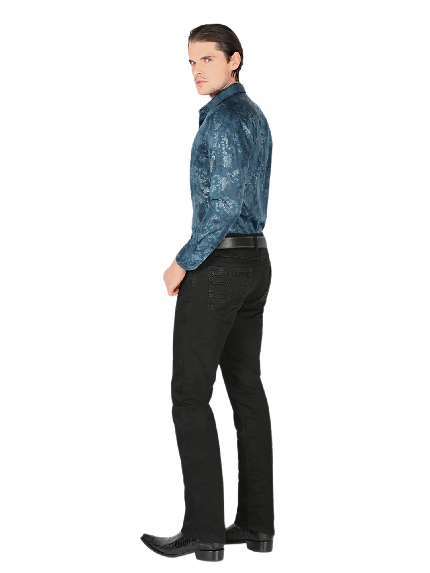 Pantalon Vaquero Stretch Boot Cut para Hombre 'Lamasini' - ID: 2847
