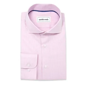 Pink Checkered Cutaway Dress Shirt | The Lei