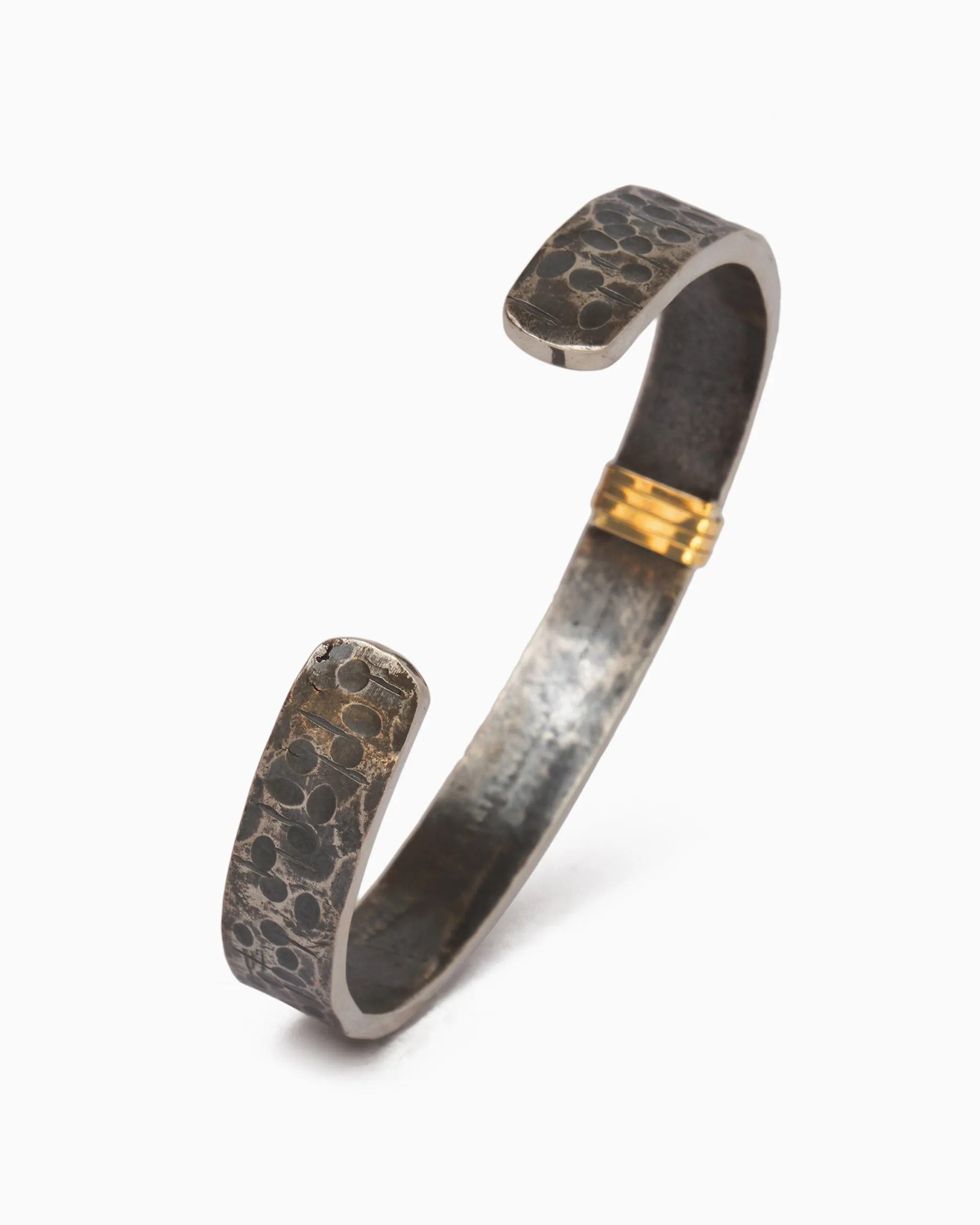 Pirate Texture Skull & St. John Coordinates Cuff, 10mm