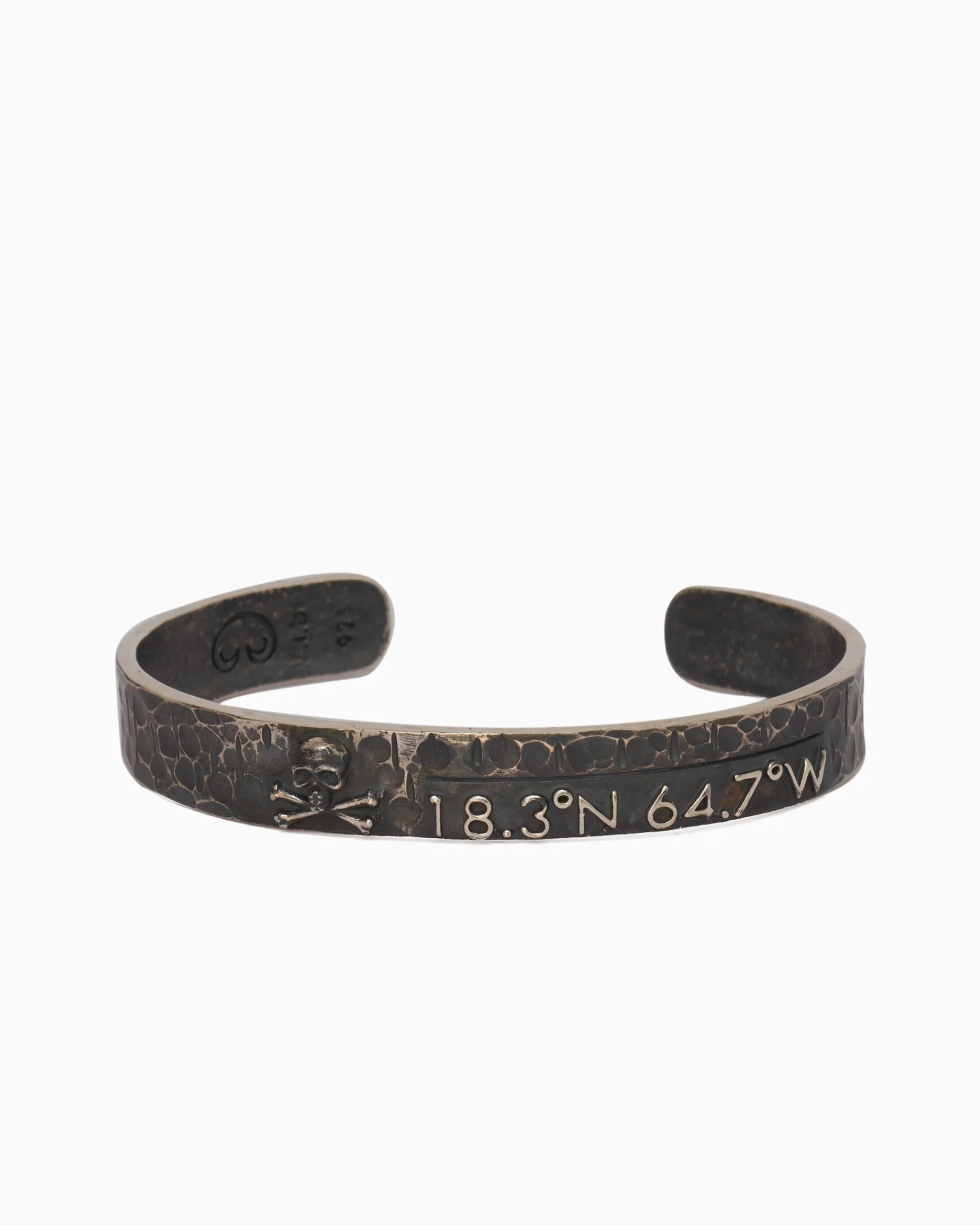 Pirate Texture Skull & St. John Coordinates Cuff, 10mm