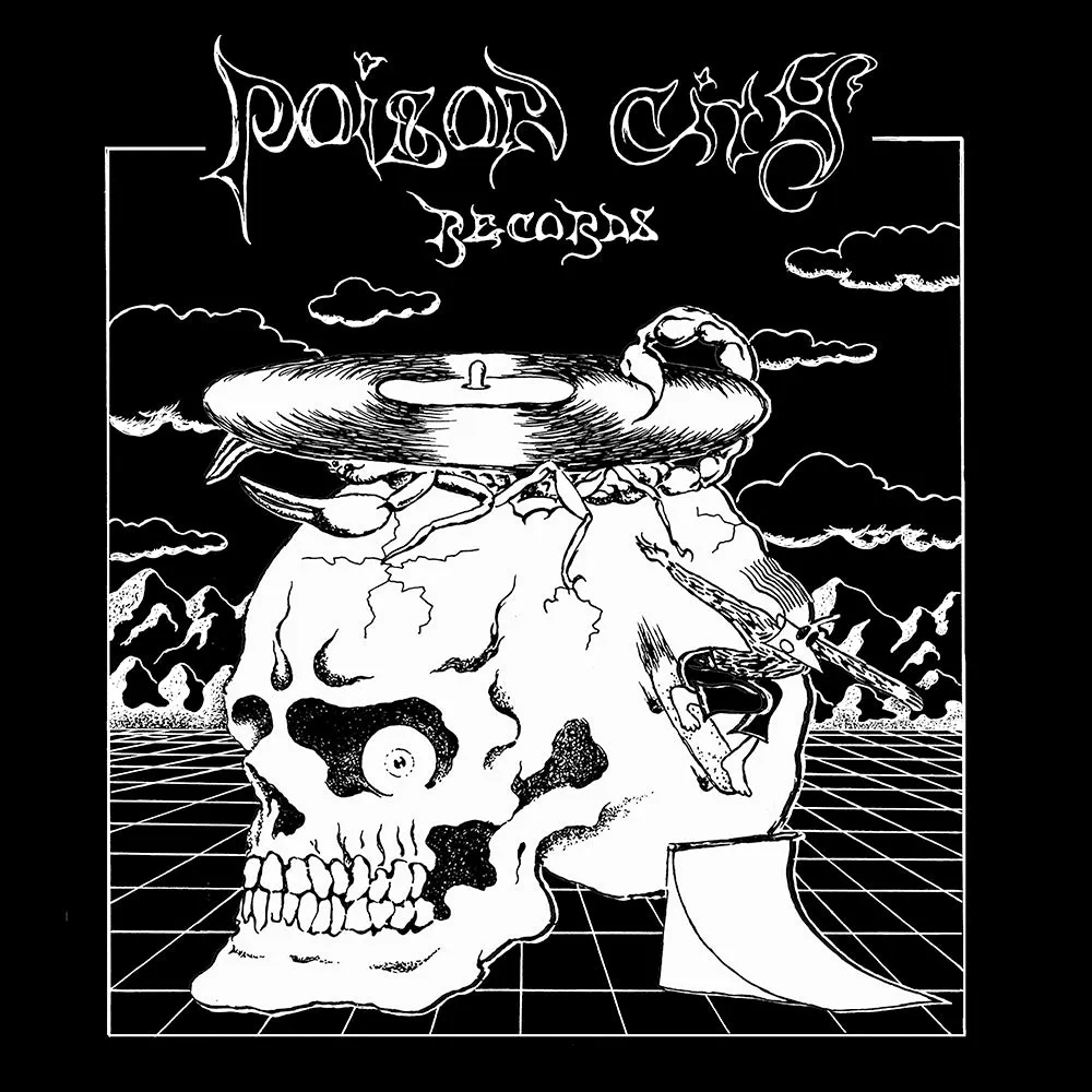 POISON CITY 'Spiral Skull' Longsleeve T-Shirt
