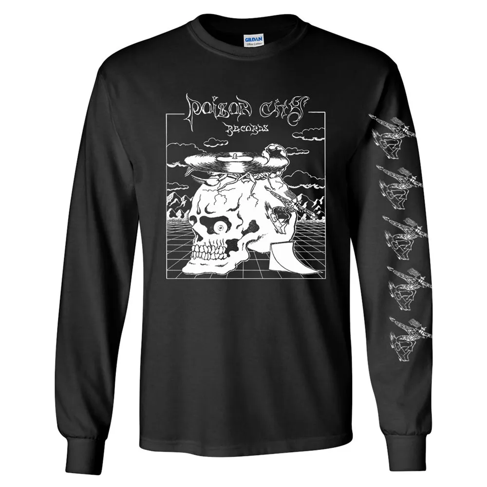 POISON CITY 'Spiral Skull' Longsleeve T-Shirt