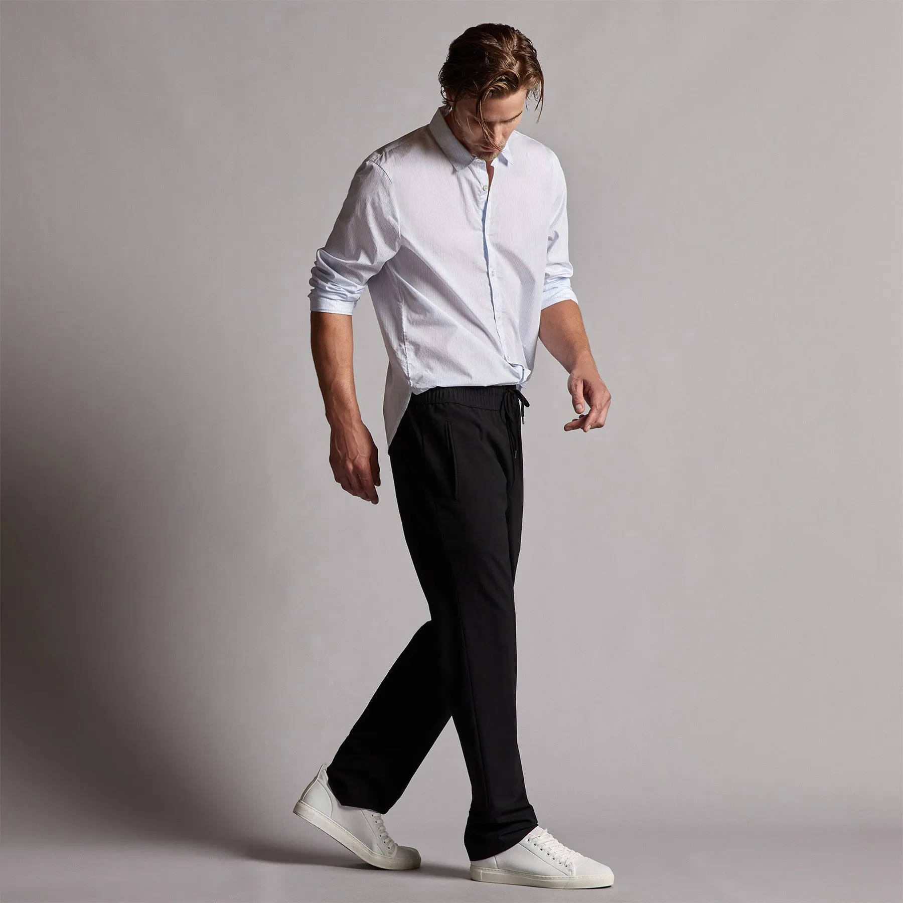Poplin Striped Shirt - Light Blue Stripe