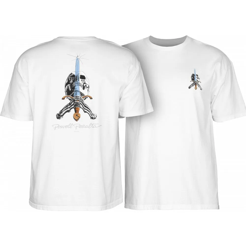 POWELL PERALTA 'Skull & Sword' T-Shirt (White)