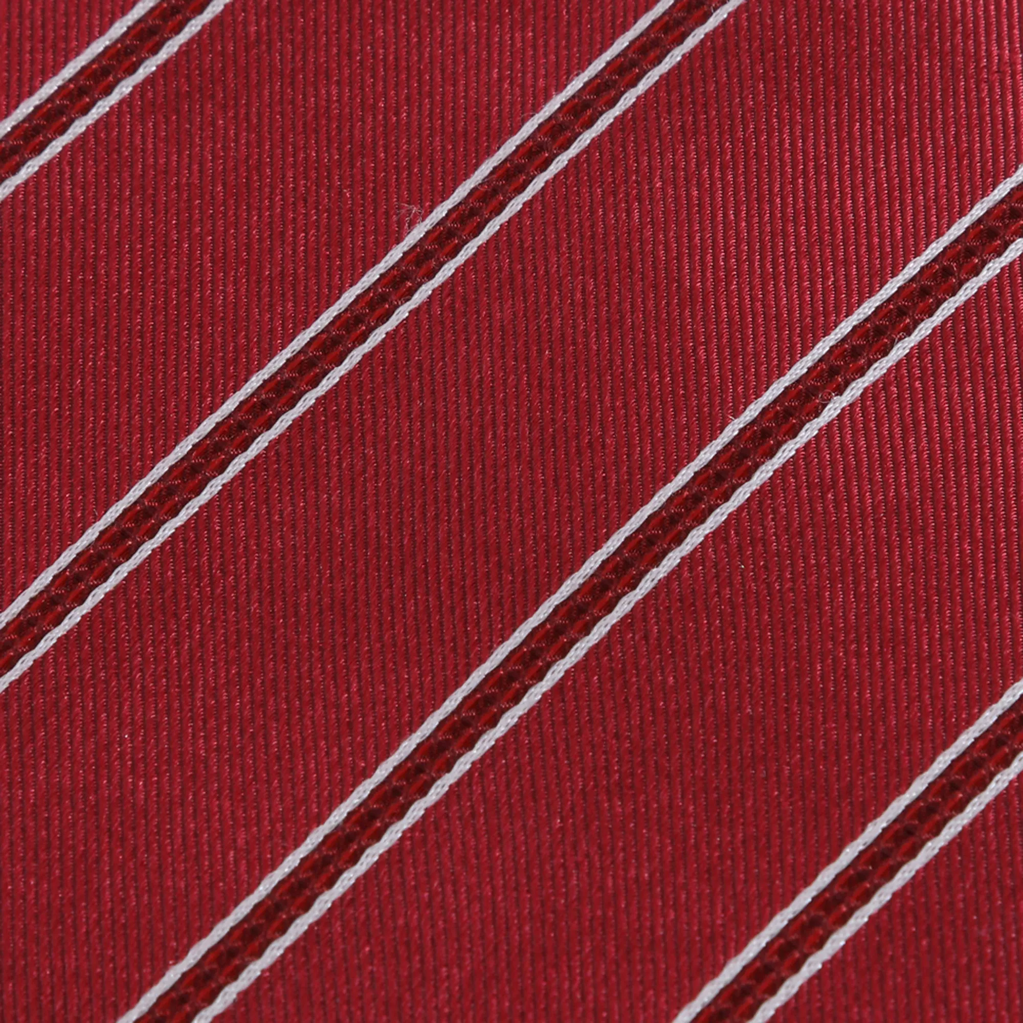 Power Play - Red Necktie with Red and White Stripes