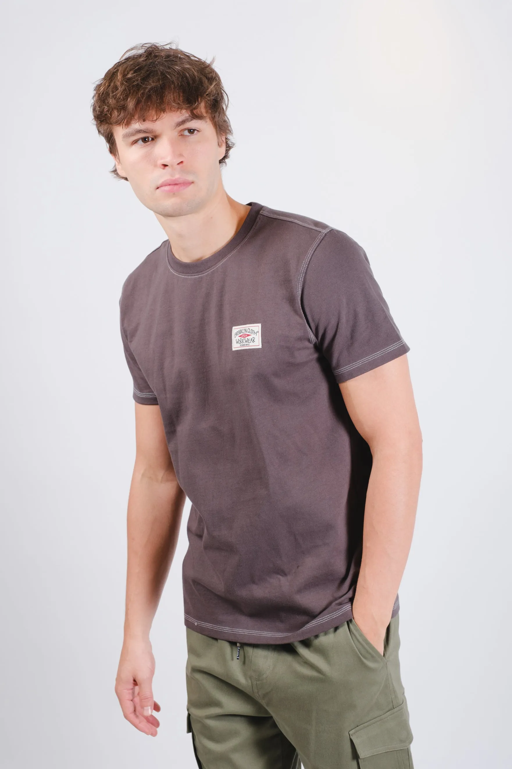 Premium Heavy Weight Contrast Stitch Tee