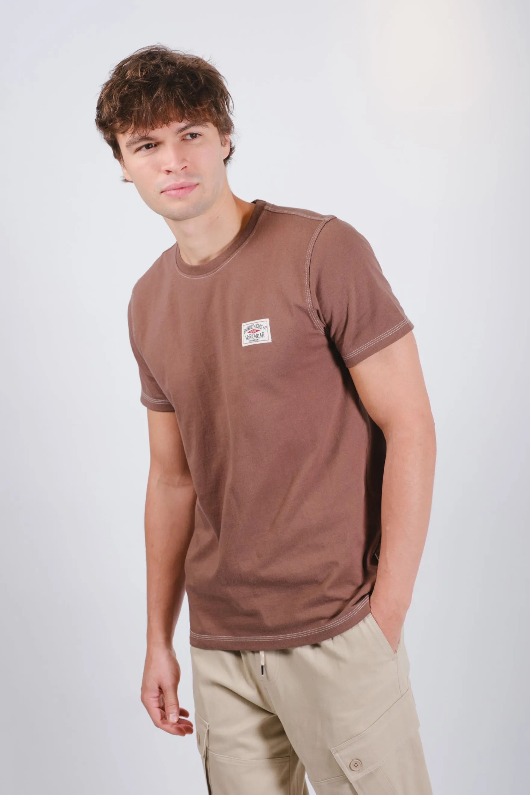 Premium Heavy Weight Contrast Stitch Tee