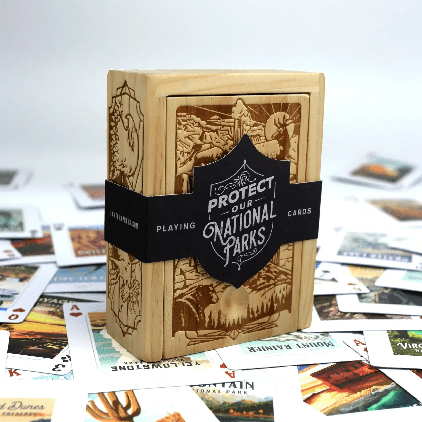 Protect Our National Parks, Playing Cards in Wooden Box