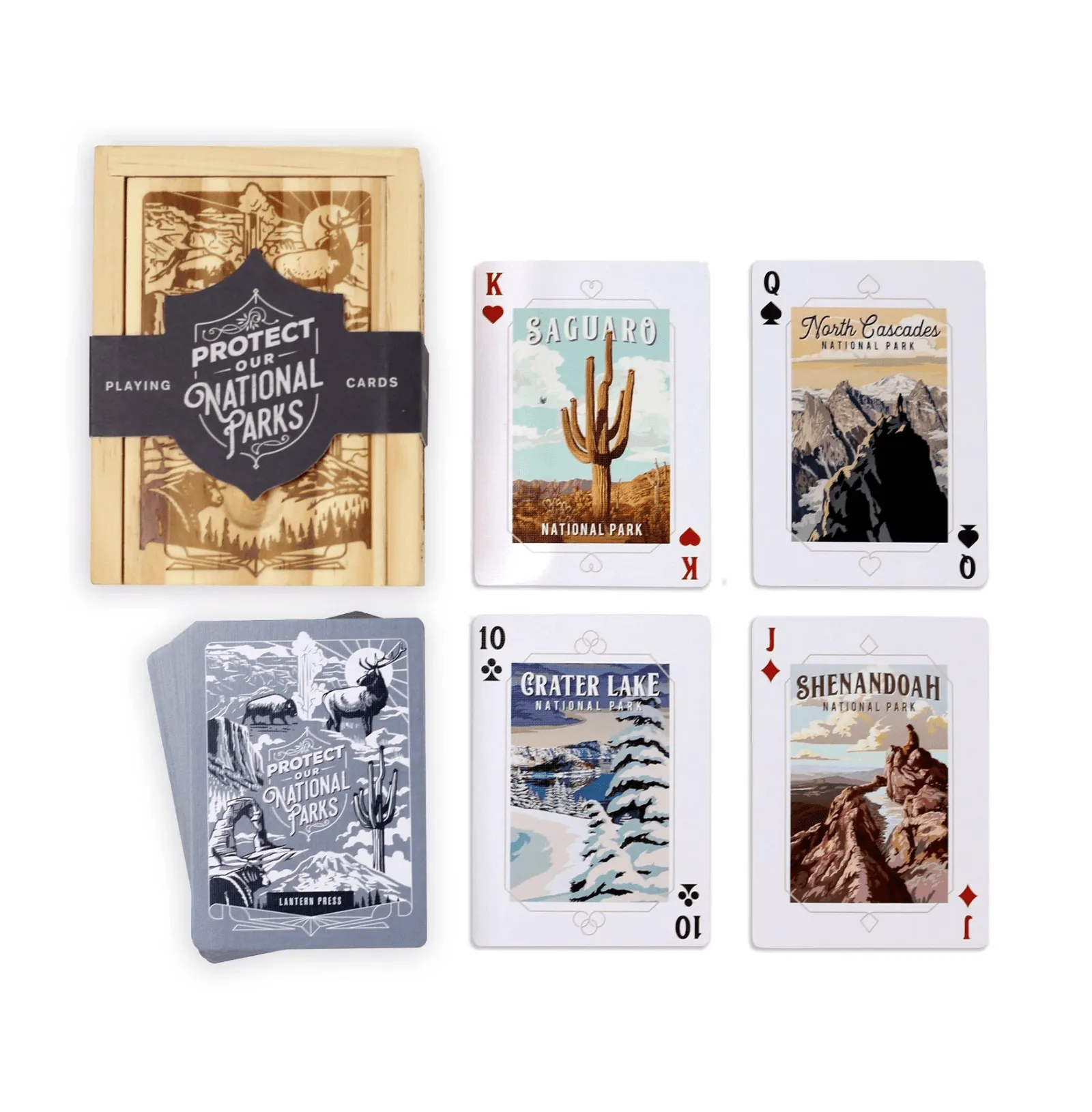 Protect Our National Parks, Playing Cards in Wooden Box