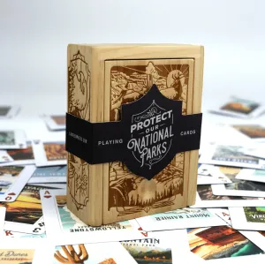 Protect Our National Parks, Playing Cards in Wooden Box