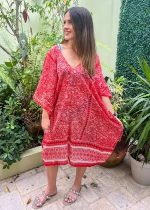 “Rachel” Red Cover Up