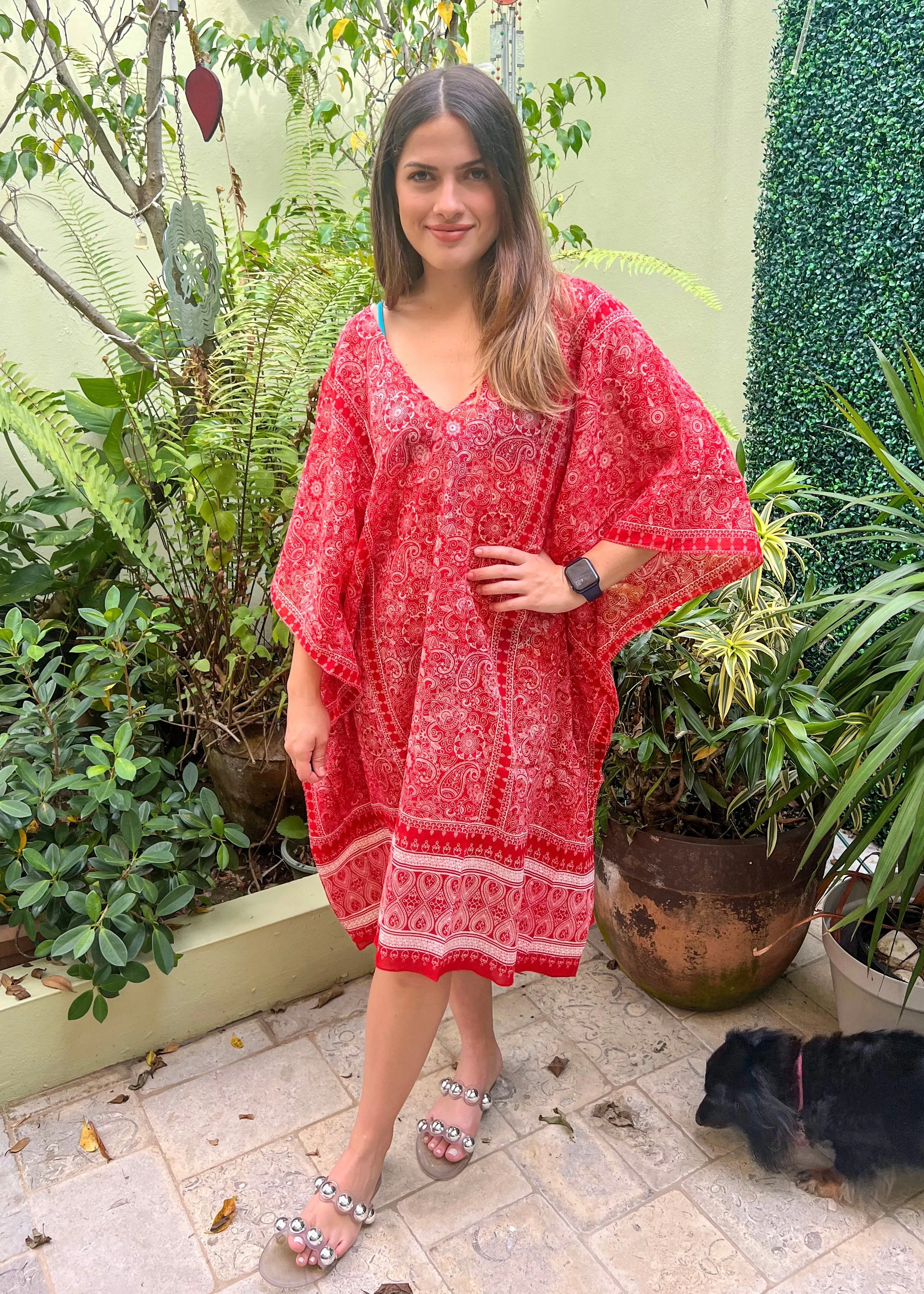 “Rachel” Red Cover Up