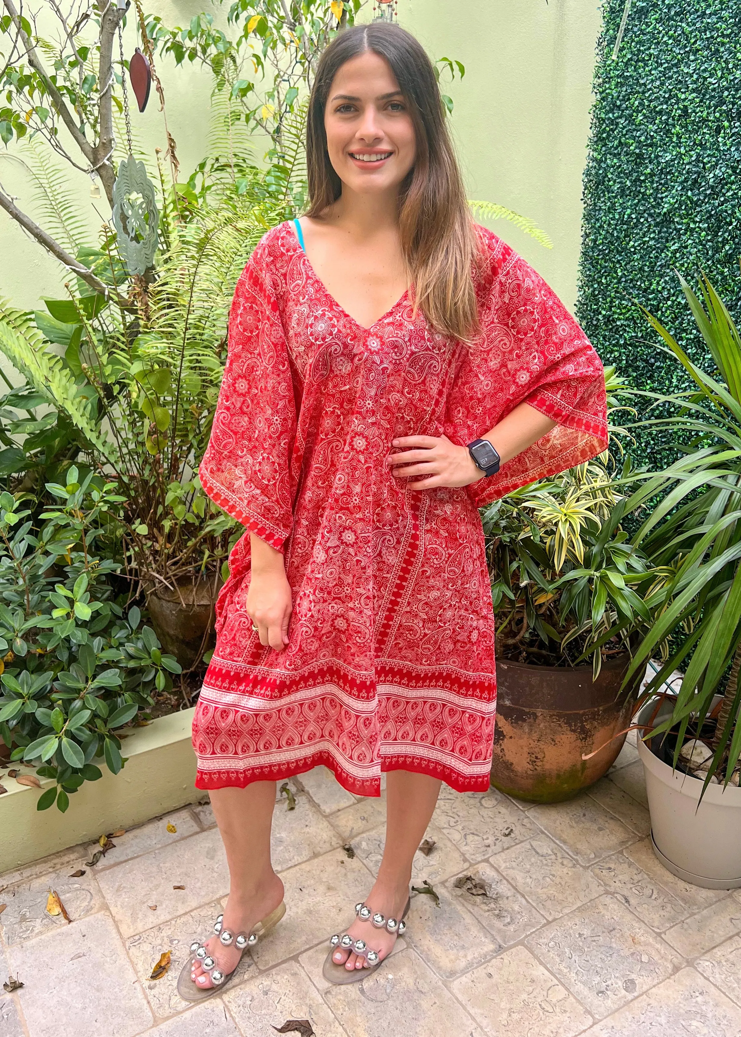 “Rachel” Red Cover Up