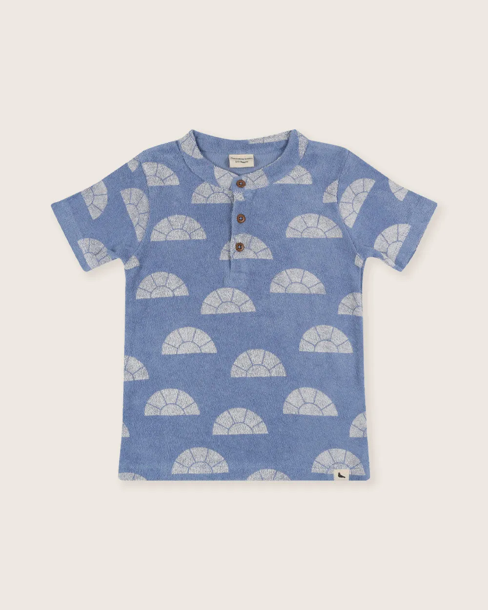 Rays Print Button Front T-Shirt