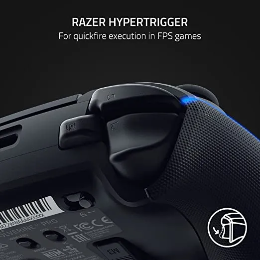 Razer Wolverine V2 Pro Wireless Gaming Controller for PlayStation 5 / PS5, PC: Mecha-Tactile Action Buttons - 8-Way Microswitch D-Pad - HyperTrigger - 6 Remappable Buttons - Chroma RGB   - Black