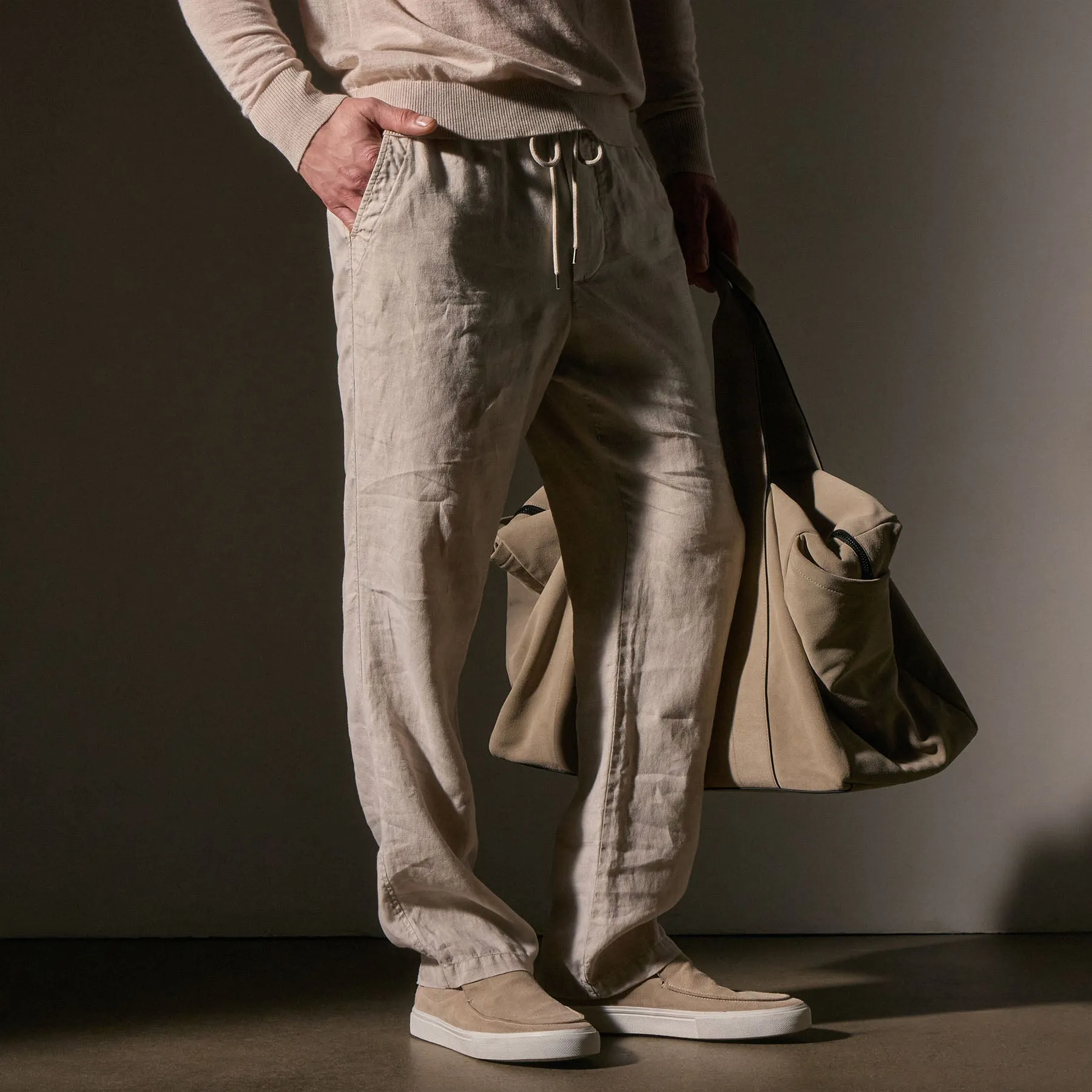 Relaxed Linen Pant - Salt Pigment