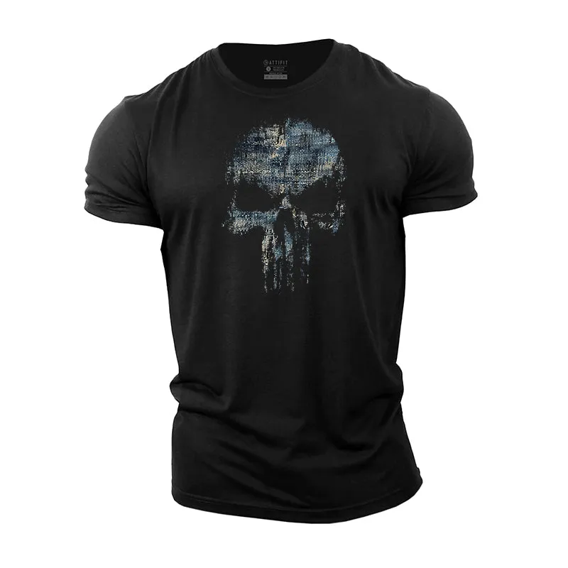 Retro Skull Cotton T-Shirt