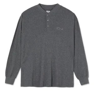 Rib Henley Longsleeve Dark Grey Heather