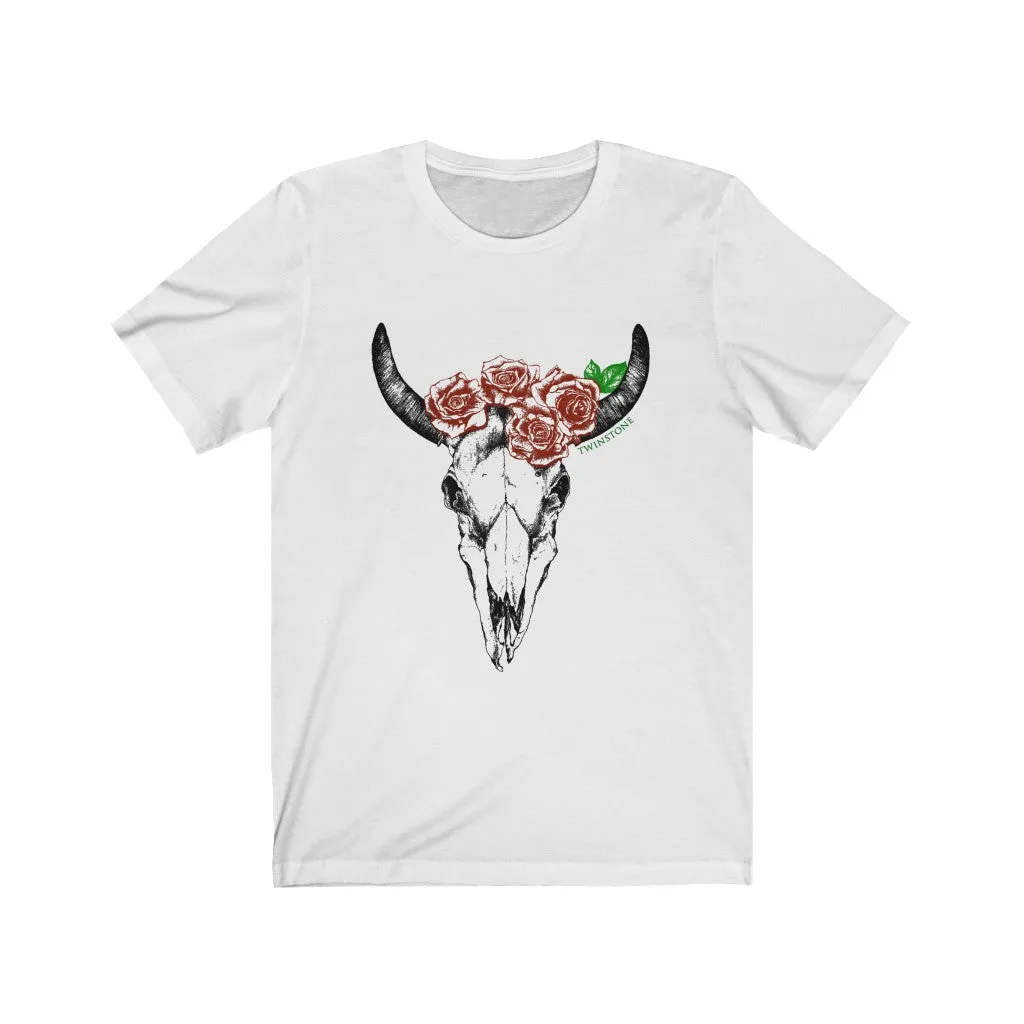 Rose Skull Short Sleeve Tee