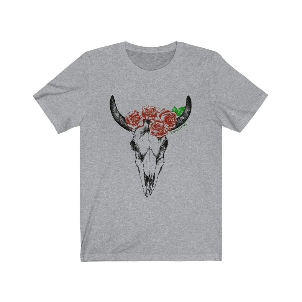 Rose Skull Short Sleeve Tee