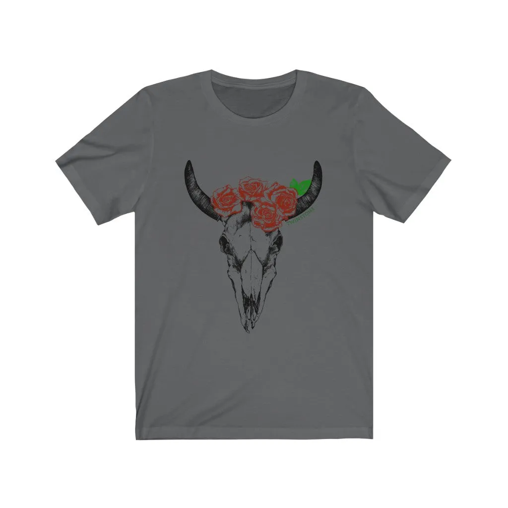 Rose Skull Short Sleeve Tee