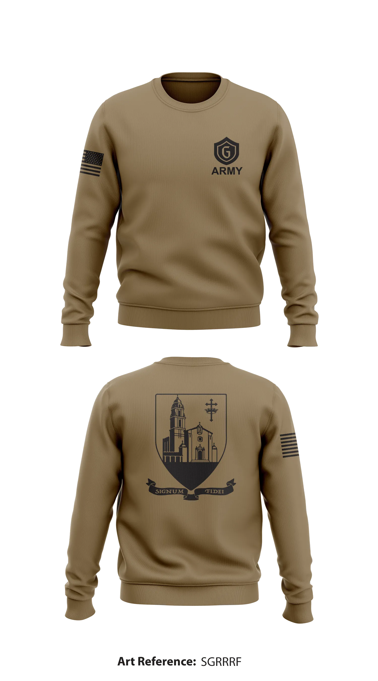 Saint Mary's Army ROTC Store 1 Core Men's Crewneck Performance Sweatshirt - SGrrrf