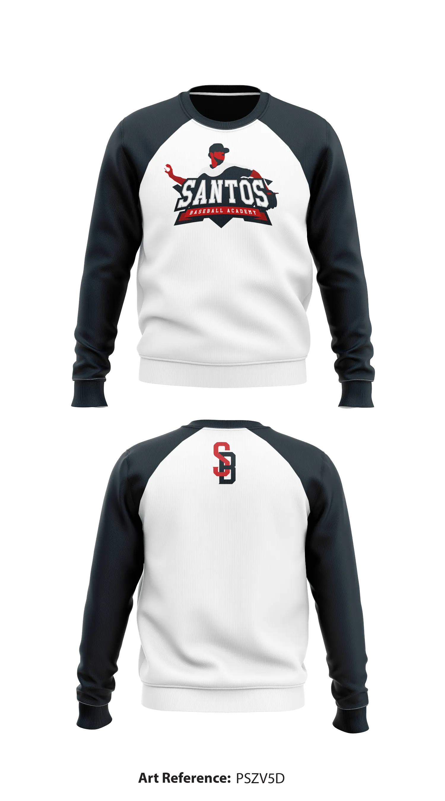 Santos Baseball Academy Core Men's Crewneck Performance Sweatshirt - psZv5d
