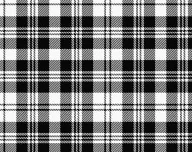 Scott Black&White Modern Tartan Neck Tie