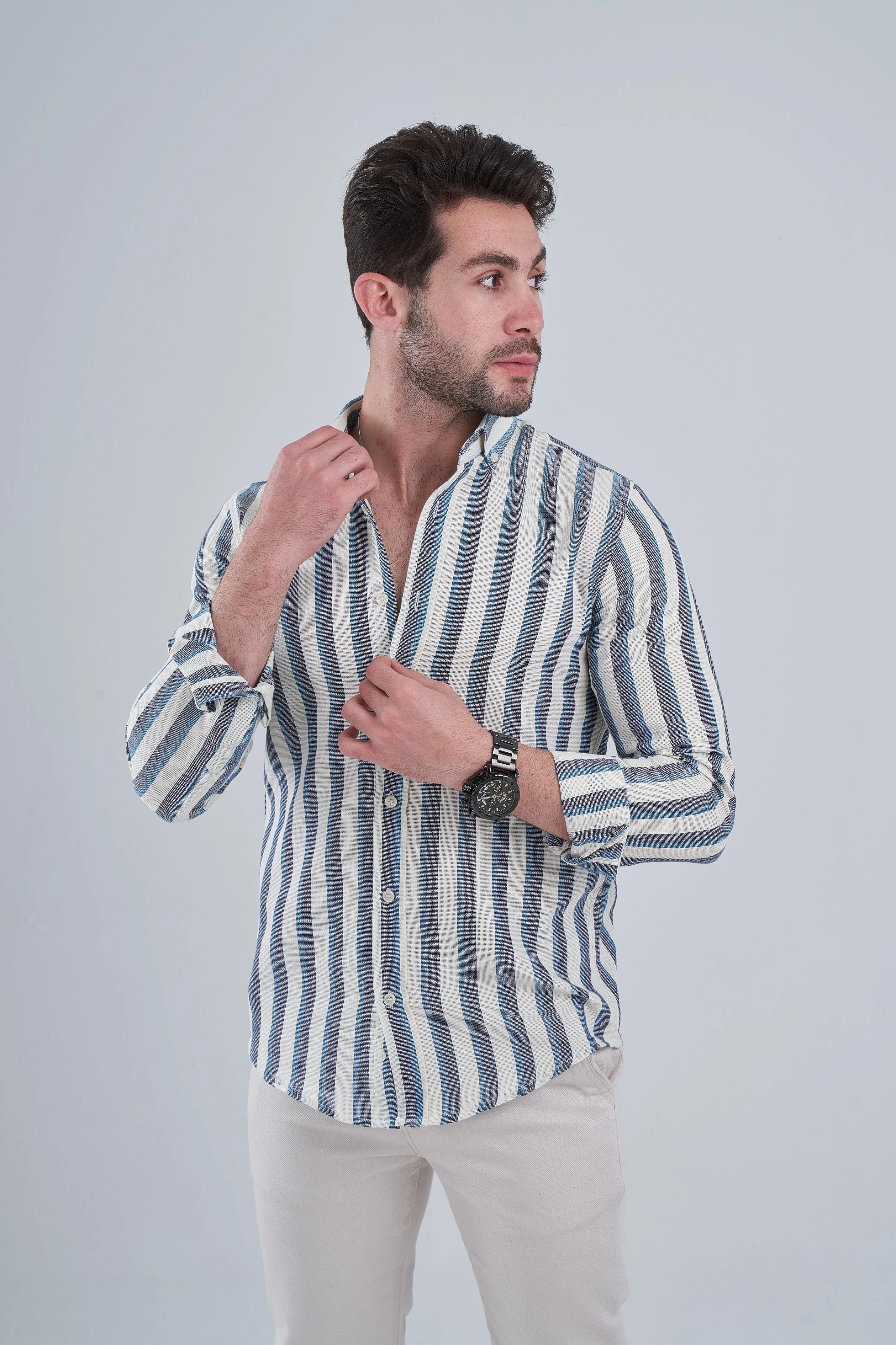 Shebeka Striped Shirt - Blue