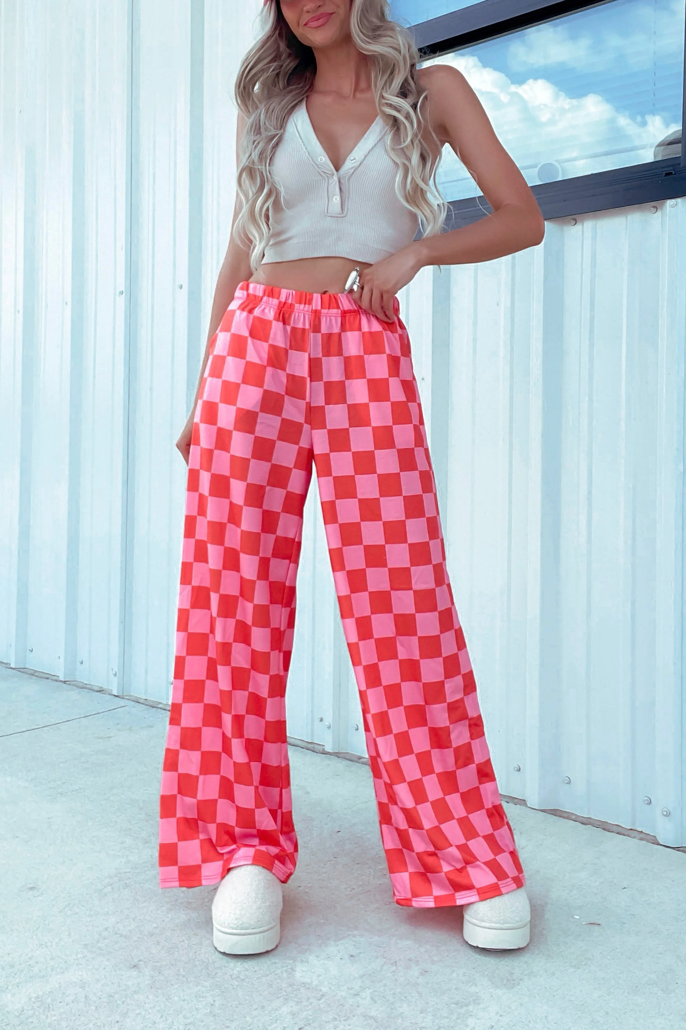 Sherbet Checkered Pants