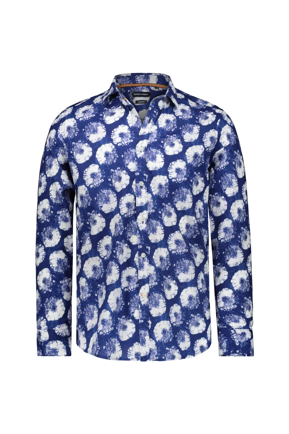 Shibori Print Shirt In Blue