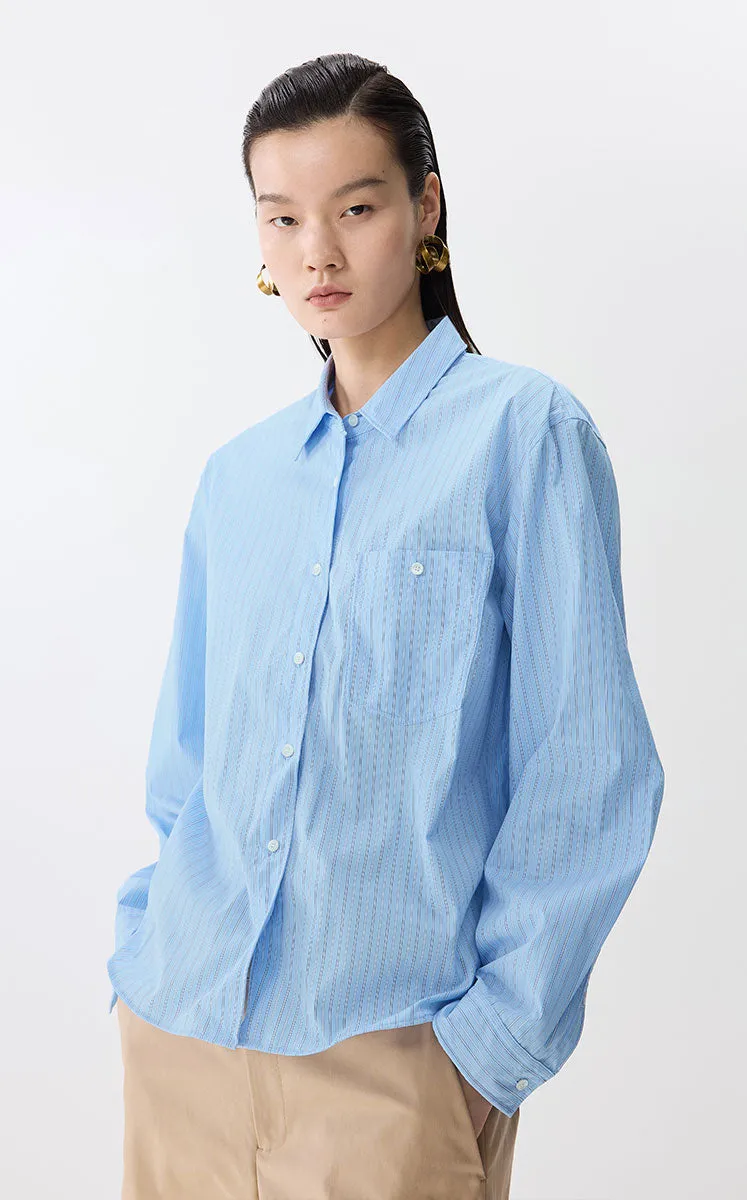 Shirt / JNBY Striped Cotton Long Sleeve Shirt