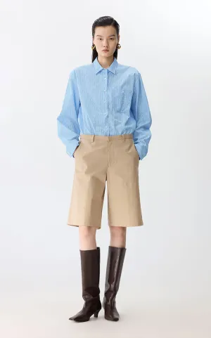 Shirt / JNBY Striped Cotton Long Sleeve Shirt