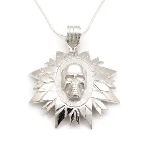Skull Feathers And Spears Pendant