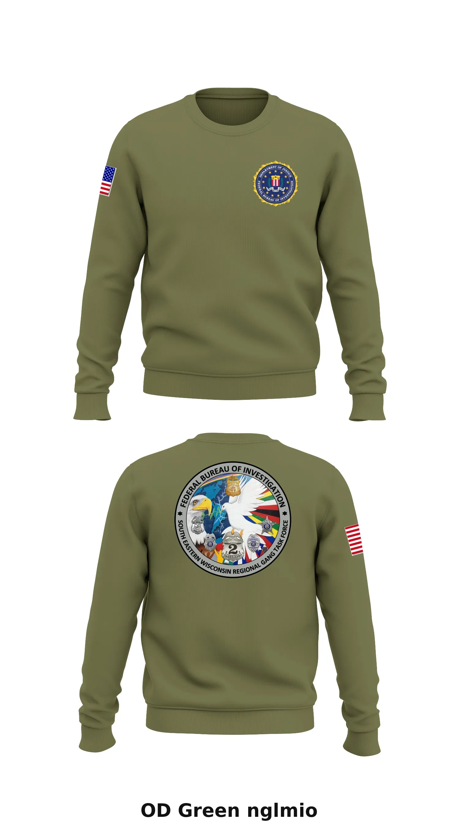 Southeastern Wisconsin Regional Gang Task Force Store 1 Core Men's Crewneck Performance Sweatshirt - nglmio