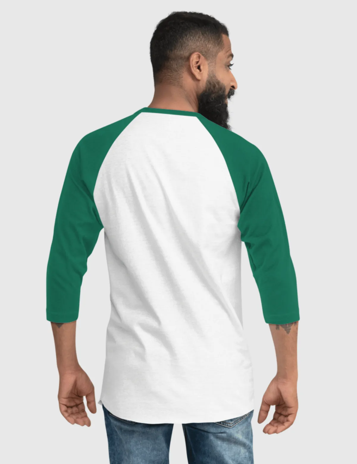 Squid Game: The Challenge Player Raglan Shirt [White/Kelly] - Player 016