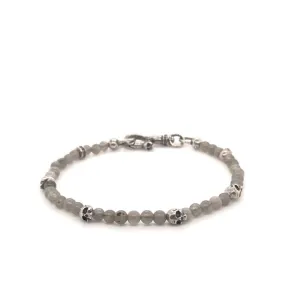 Sterling and Labradorite Skull Bracelet